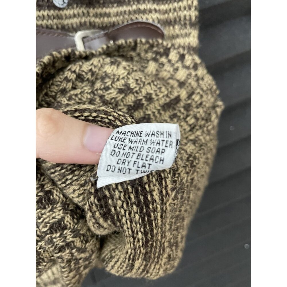 Caren Sport Knit Blouse Top Size 3XL Long Sleeve Long Brown Striped V-Neck - Picture 8 of 14